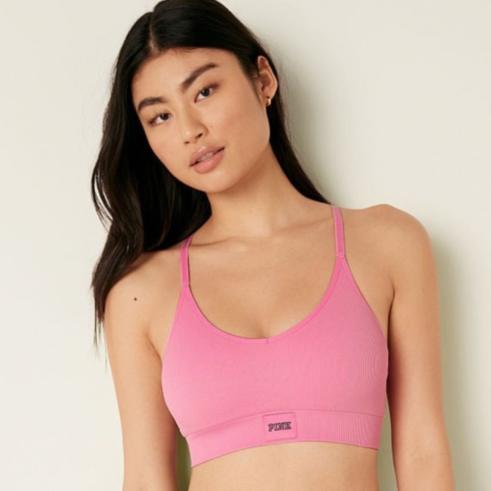🩷VICTORIAS SECRET PINK SEAMLESS RACERBACK BRA SIZE MEDIUM-DD *NWT*🩷